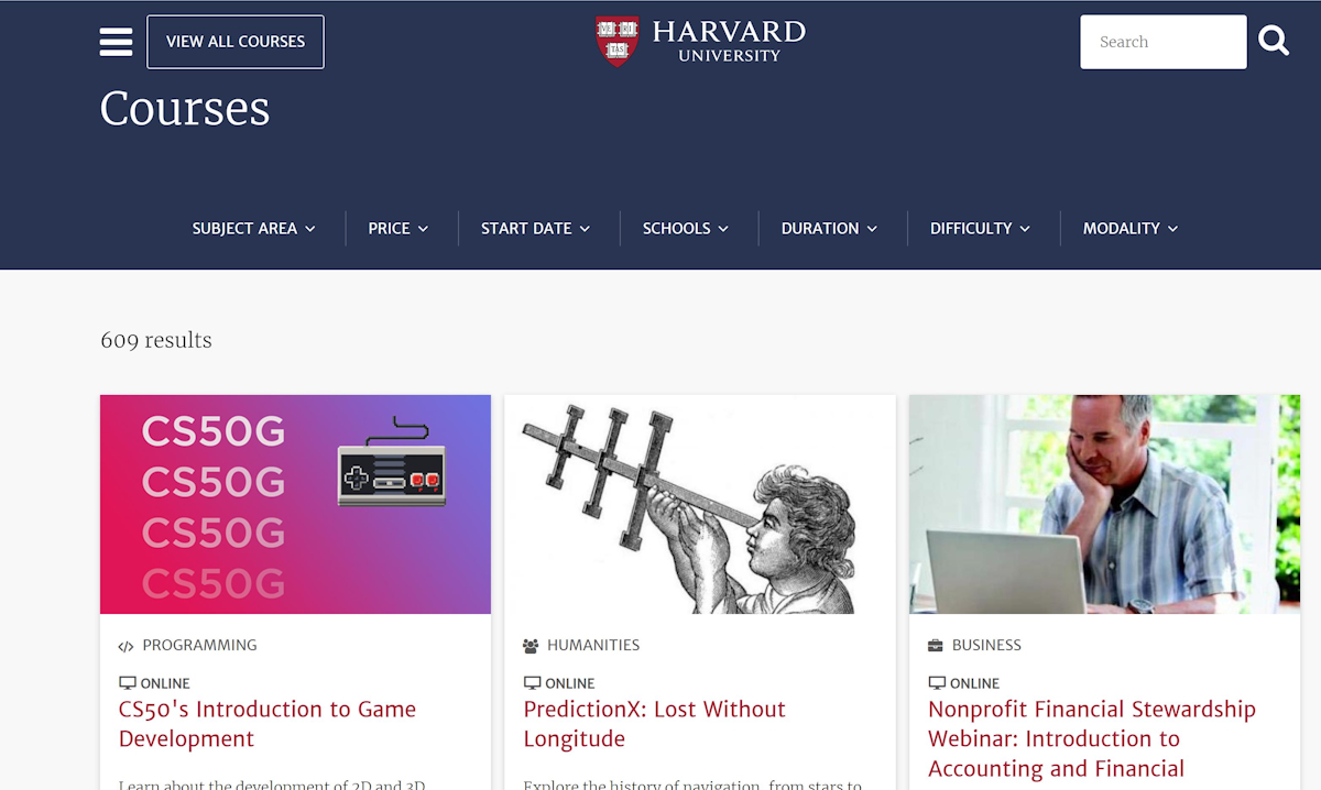 Бесплатные онлайн-курсы в Гарвардском университете