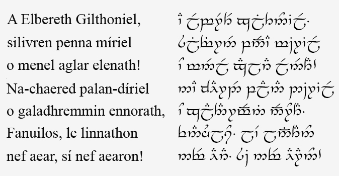 как выучить эльфийские языки синдарин квенья Толкин